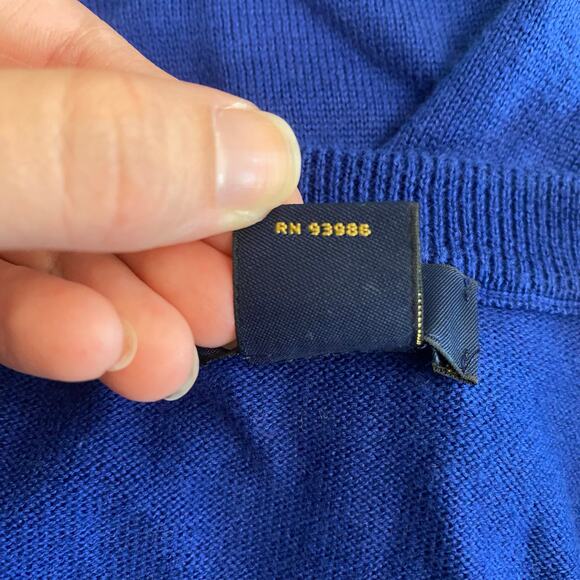 Brooks Brothers Men’s Blue Supima Cotton Knit Vest Size Large Business Casual - Picture 5 of 9